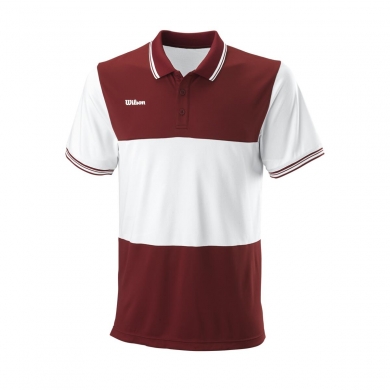 Wilson Tennis Polo Team II weinrot/weiss Herren